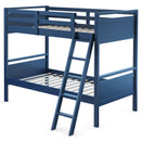Twin Over Twin Bunk Bed Convertible 2 Individual Beds Wooden HW66963