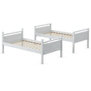 Twin Over Twin Bunk Bed Convertible 2 Individual Beds Wooden HW66963