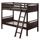 Twin Over Twin Bunk Bed Convertible 2 Individual Beds Wooden HW66963