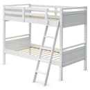 Twin Over Twin Bunk Bed Convertible 2 Individual Beds Wooden HW66963