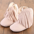 Moccasin Baby Kids Girls Solid Fringe Boots Shoes Infant Soft Soled Anti-slip Booties For Girls