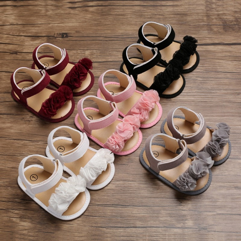 Baby Girl Sandals Toddler Prewalkers Flower Design Walking Shoes Fashion Baby Girl Sandals Cute Baby Shoes Sandals For Girls