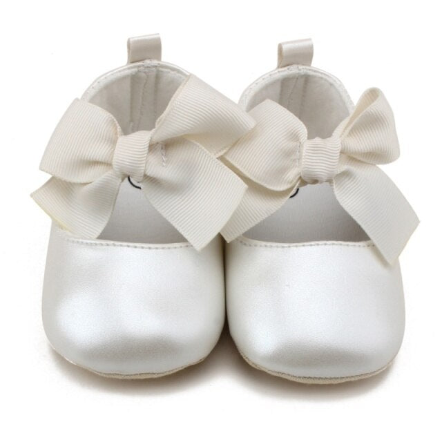 Fashion Toddler Baby Girl Soft PU Shoes Bow Bandage Infant Newborn Princess Prewalker 0-18M