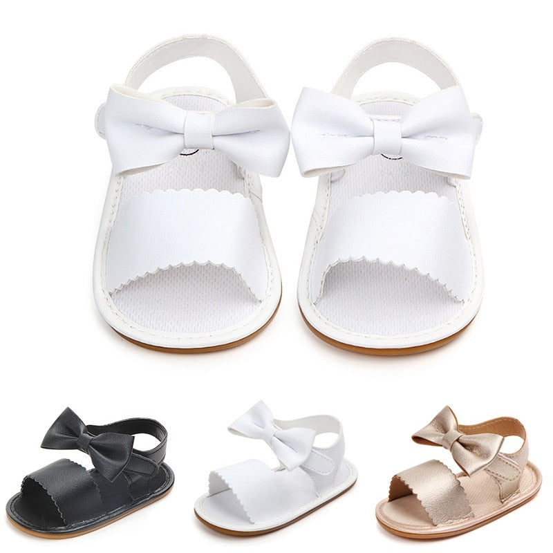 Baby Girls Sandals Newborn Toddler Girl Bow Tie Sandals Summer Baby Shoes