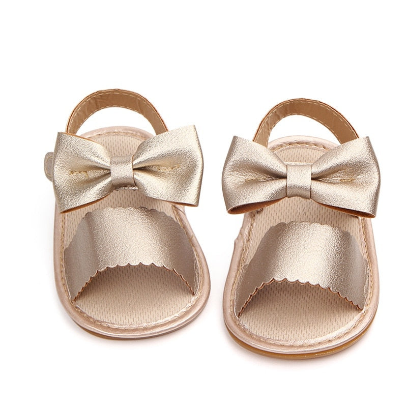 Baby Girls Sandals Newborn Toddler Girl Bow Tie Sandals Summer Baby Shoes