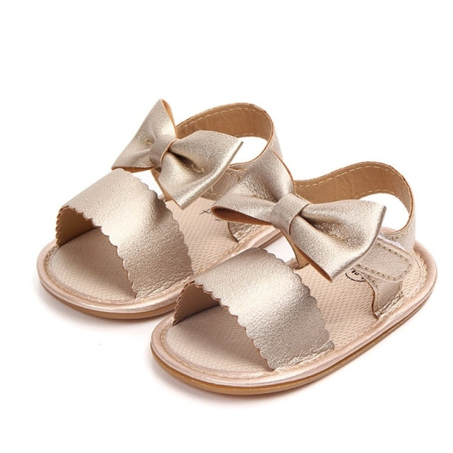 Baby Girls Sandals Newborn Toddler Girl Bow Tie Sandals Summer Baby Shoes