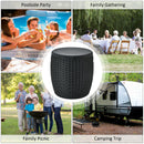 12 Gallon 4-in-1 Patio Rattan Cool Bar Cocktail Table Side Table OP70809