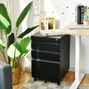 3-Drawer Mobile File Cabinet Steel for Legal/Letter Files w/Lock