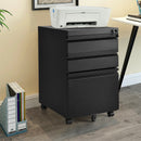 3-Drawer Mobile File Cabinet Steel for Legal/Letter Files w/Lock