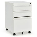 3-Drawer Mobile File Cabinet Steel for Legal/Letter Files w/Lock