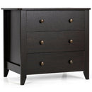 3 Drawer Dresser Chest of Drawers Bedside Table for Living Room Bedroom Espresso