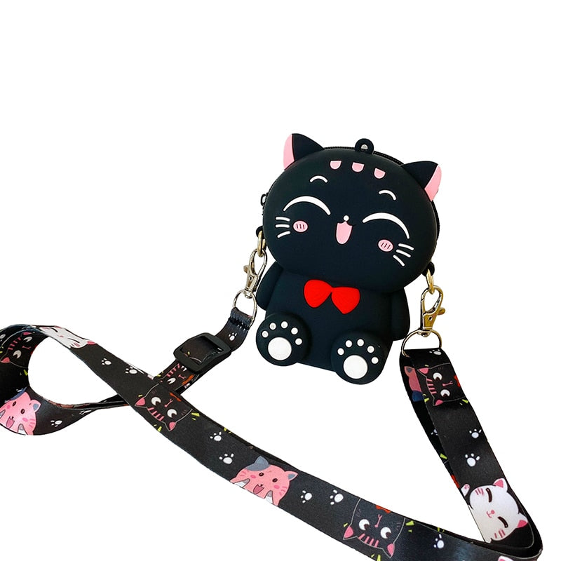 Children Cute  Cartoon Cat Cross-body Handbag Fashion Girls Messenger Bag