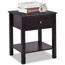 End Table Nightstand Storage Display Furniture Drawer Shelf Beside Brown HW53996