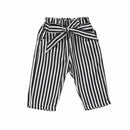 New Autumn Baby Girl Adorable Long Sleeve Romper Tops Stripe Print Trousers Outfits Autumn Clothes