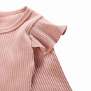 New Autumn Baby Girl Adorable Long Sleeve Romper Tops Stripe Print Trousers Outfits Autumn Clothes