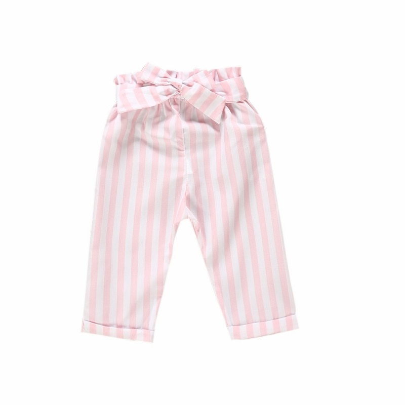 New Autumn Baby Girl Adorable Long Sleeve Romper Tops Stripe Print Trousers Outfits Autumn Clothes