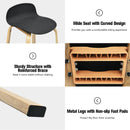 Modern Set of 2 Barstools 30inch Pub Chairs w/Low Back&Metal Legs HW67490