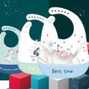 Baby Silicone Bib Baby Meal Waterproof  Meal Pocket Bib Kid Child Saliva Pocket Hot