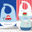 Baby Silicone Bib Baby Meal Waterproof  Meal Pocket Bib Kid Child Saliva Pocket Hot
