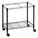 Metal Rolling File Cart for Letter Size and Legal Size Folder Storage Black