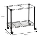 Metal Rolling File Cart for Letter Size and Legal Size Folder Storage Black
