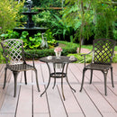 Outdoor Cast Aluminum Arm Dining Chairs Set of 2 Patio Bistro Chairs