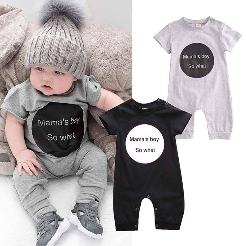 Infant Baby Kids Letter Print Rompers Coverall Newborn Clothes Season