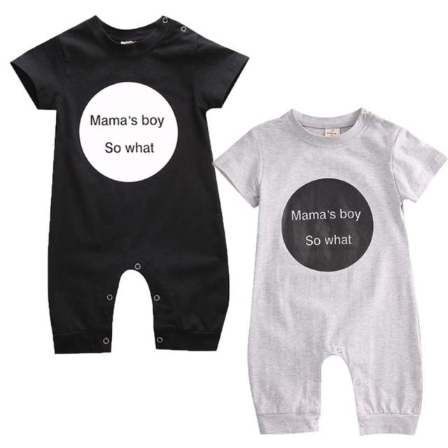 Infant Baby Kids Letter Print Rompers Coverall Newborn Clothes Season