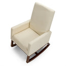 Rocking Chair High Back Upholstered Lounge Armchair w/ Side Pocket HW66977