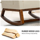 Rocking Chair High Back Upholstered Lounge Armchair w/ Side Pocket HW66977