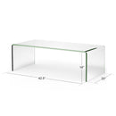 Tempered Glass Coffee Table Accent Cocktail Side Table Living Room Furniture HW53971