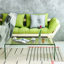 Tempered Glass Coffee Table Accent Cocktail Side Table Living Room Furniture HW53971