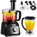 6 Cup Food Processor 500W Variable Speed Blender Chopper w/ 3 Blades EP24927US