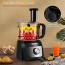 6 Cup Food Processor 500W Variable Speed Blender Chopper w/ 3 Blades EP24927US