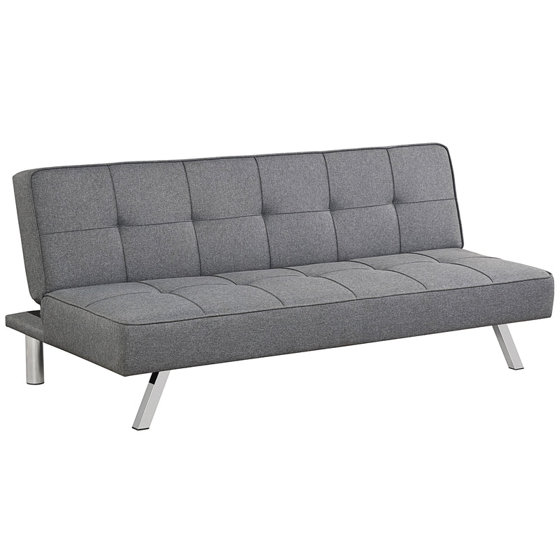 Convertible Futon Sofa Bed Adjustable Sleeper with Stainless Steel Legs HV10008