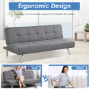 Convertible Futon Sofa Bed Adjustable Sleeper with Stainless Steel Legs HV10008