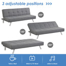 Convertible Futon Sofa Bed Adjustable Sleeper with Stainless Steel Legs HV10008