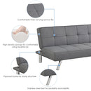 Convertible Futon Sofa Bed Adjustable Sleeper with Stainless Steel Legs HV10008