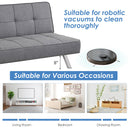 Convertible Futon Sofa Bed Adjustable Sleeper with Stainless Steel Legs HV10008