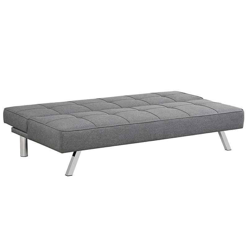 Convertible Futon Sofa Bed Adjustable Sleeper with Stainless Steel Legs HV10008