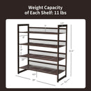 4-Tier Shoe Rack Adjustable to Flat or Slant Shoe Organizer Holder Stand HW66359