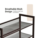 4-Tier Shoe Rack Adjustable to Flat or Slant Shoe Organizer Holder Stand HW66359