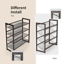 4-Tier Shoe Rack Adjustable to Flat or Slant Shoe Organizer Holder Stand HW66359