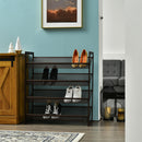 4-Tier Shoe Rack Adjustable to Flat or Slant Shoe Organizer Holder Stand HW66359