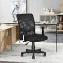 Modern Mesh Mid-Back Executive Computer Desk Task Office Chair Ergonomic Black HW65720