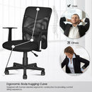 Modern Mesh Mid-Back Executive Computer Desk Task Office Chair Ergonomic Black HW65720