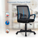 Mid-Back Mesh Chair Height Adjustable Executive Chair w/ Lumbar Support HW66853