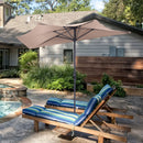 9Ft Half Round Umbrella Patio Bistro Wall Balcony Door Window Sun Shade  OP2954