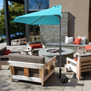 9Ft Half Round Umbrella Patio Bistro Wall Balcony Door Window Sun Shade  OP2954