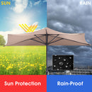 9Ft Half Round Umbrella Patio Bistro Wall Balcony Door Window Sun Shade  OP2954